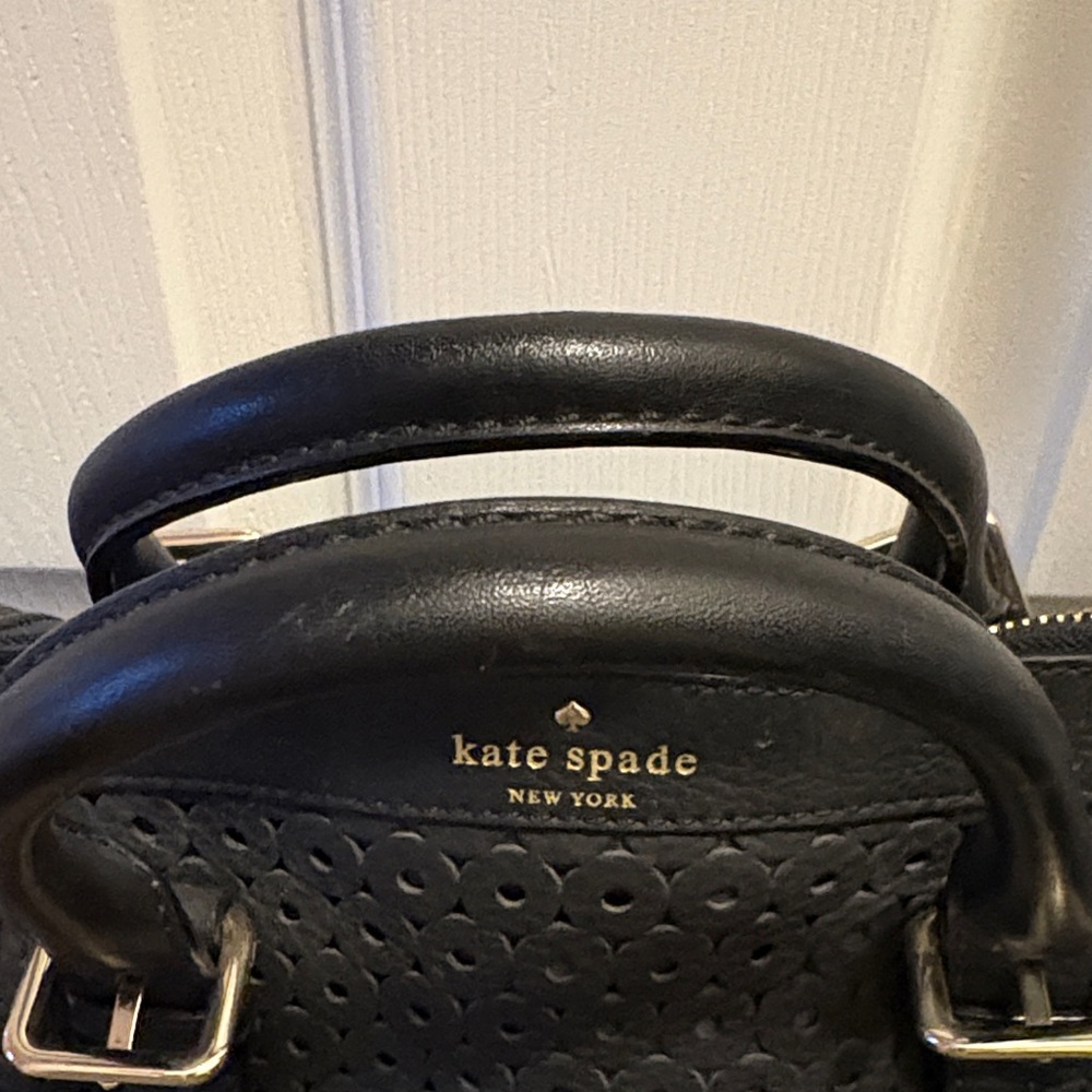Kate Spade Black Mercer Isle Sloane Leather Satchel Crossbody Bag - Picture 7 of 14